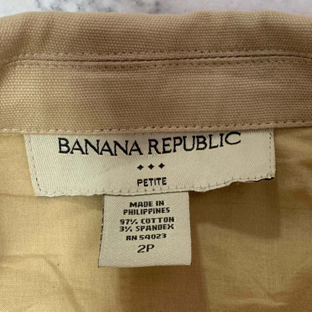 VTG Y2K Banana Republic Light Tan Belted Blazer 2P - Picture 7 of 13